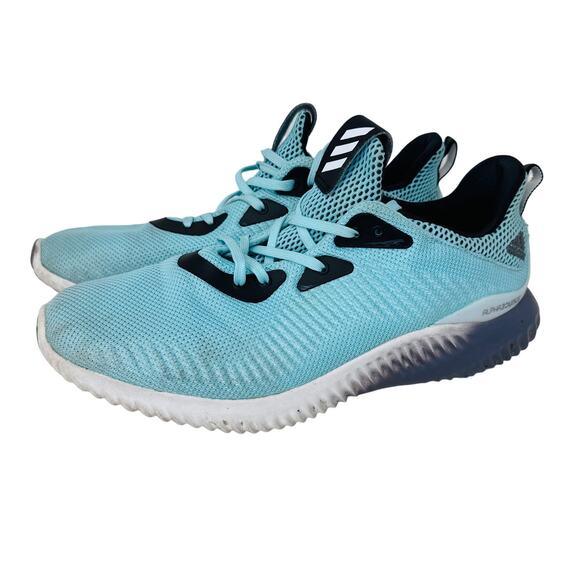 Adidas Alpha 3 Bounce‎ Running Shoes Sneakers B39429 Aqua Blue Womens Size 10 - Picture 2 of 11